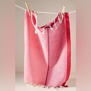 Set of 2 Anthropologie Home and Loft Dish Towel - Tribeca Pink